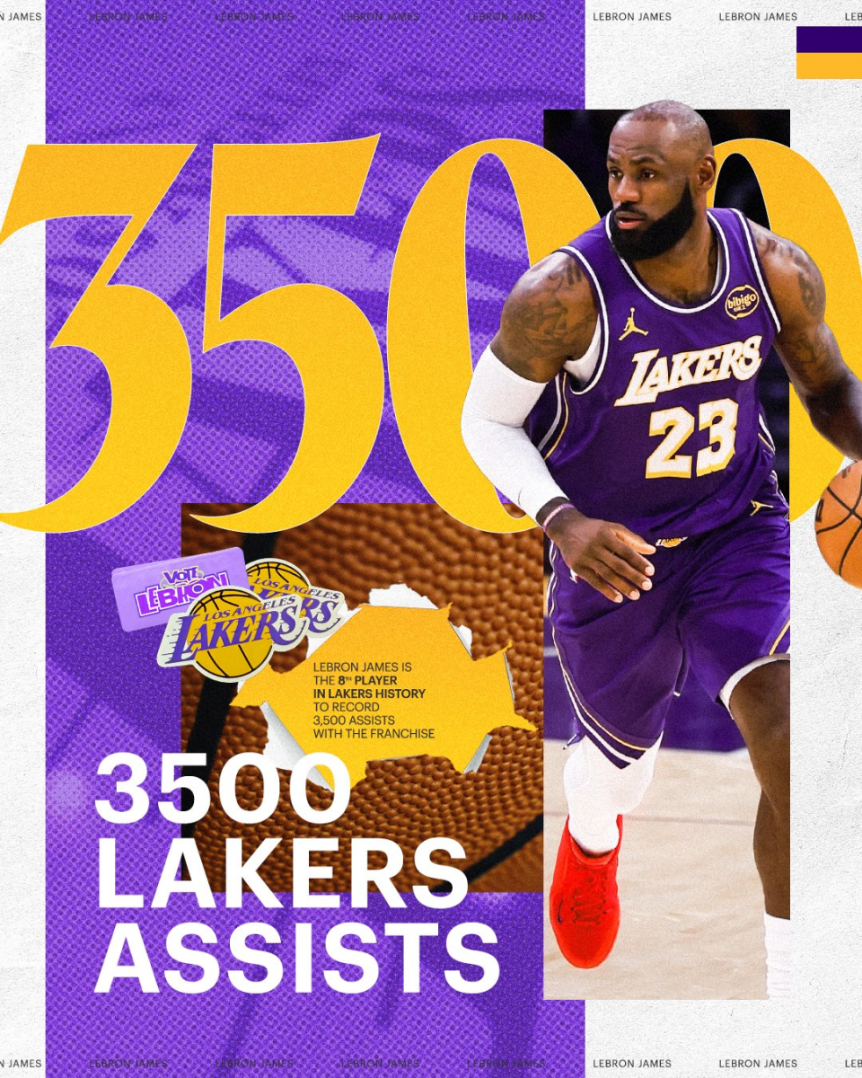 Kaiyun Sports-开云体育-里程悲！詹姆斯达成湖人生涯3500助攻 准三双末节13分难阻惜败